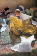 水粉大师Steve Hanks 359-The Gift is in Her Presents